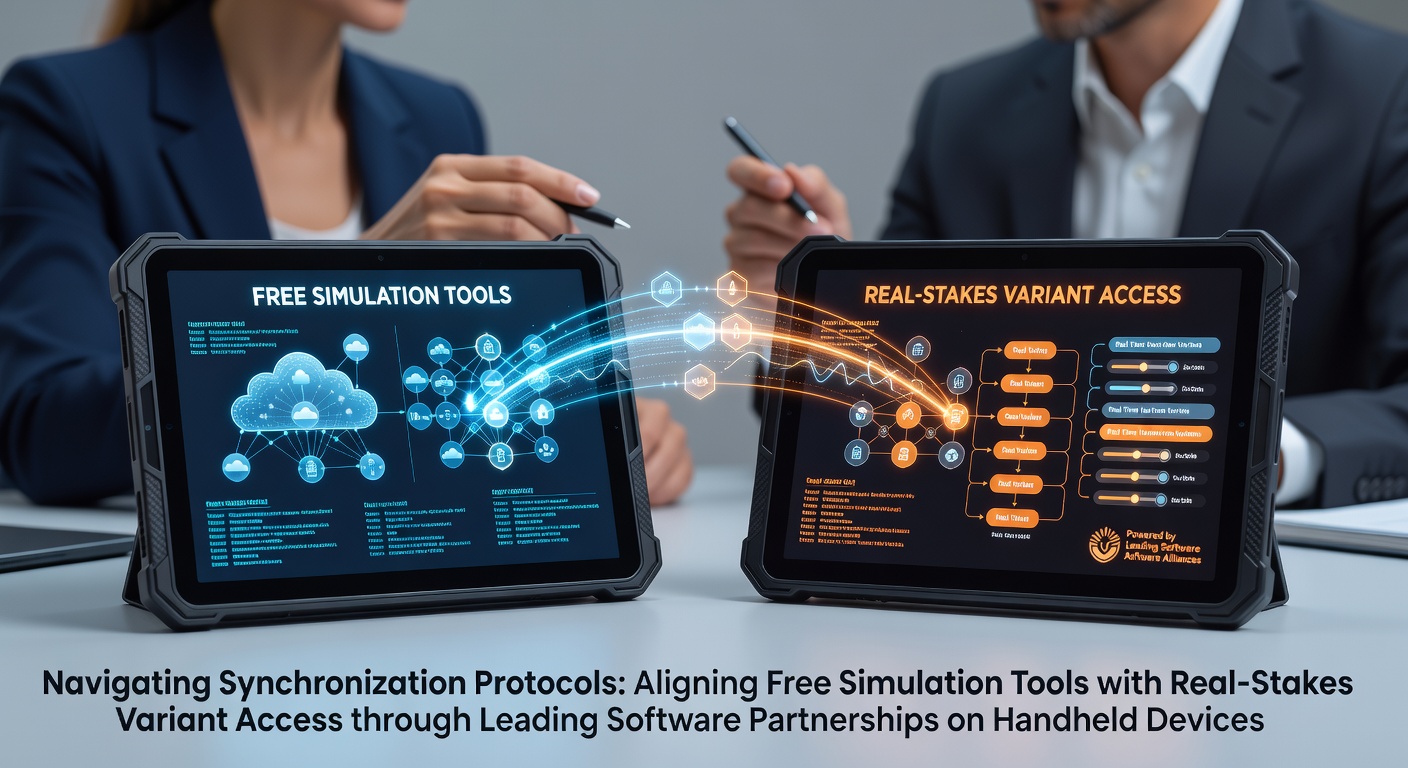 Handheld device displaying synchronized free simulation interface alongside real-stakes roulette variant options through software partnership dashboard
