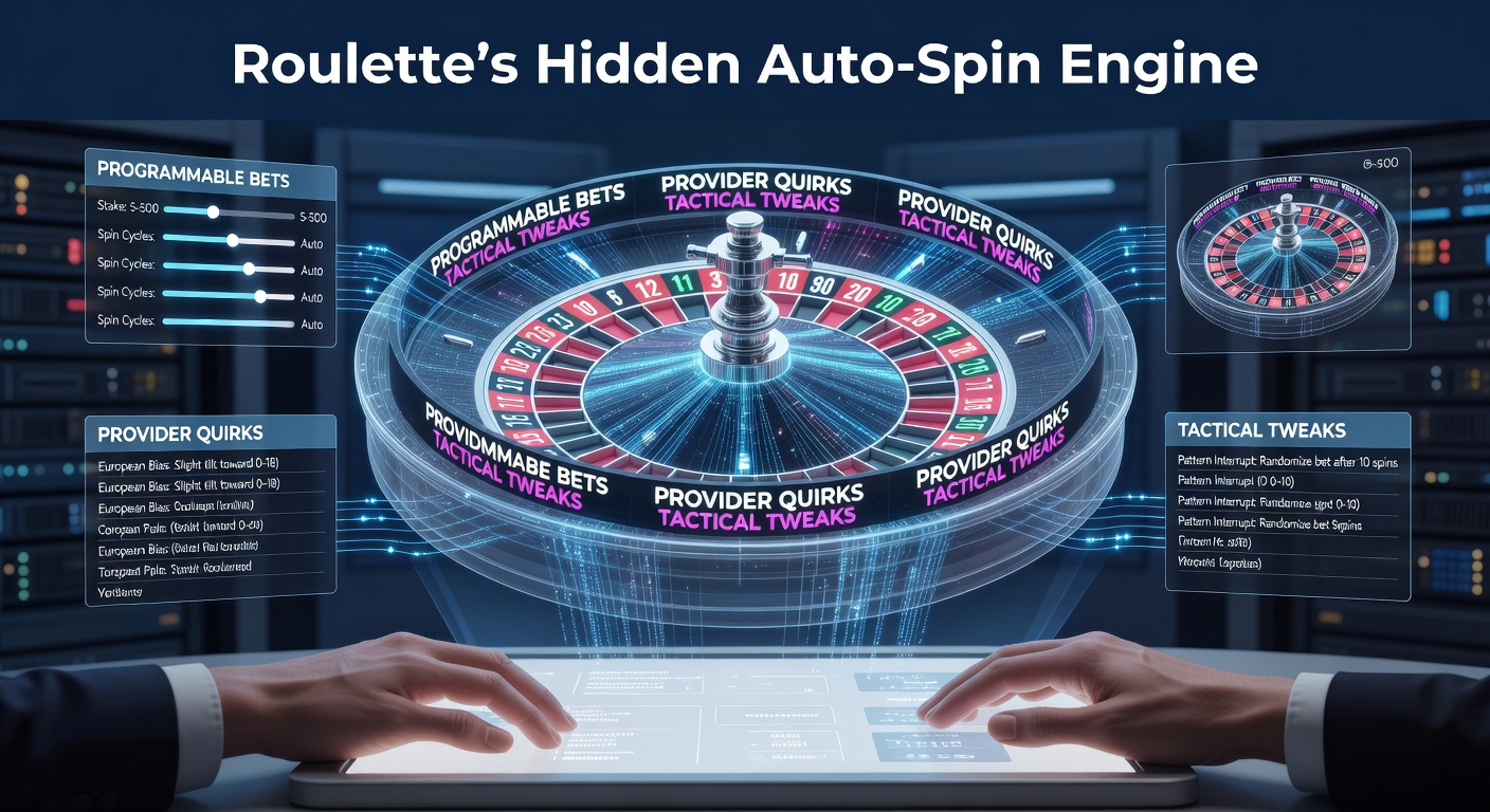 Online roulette interface displaying auto-spin controls with programmable bet sequences and spin counters