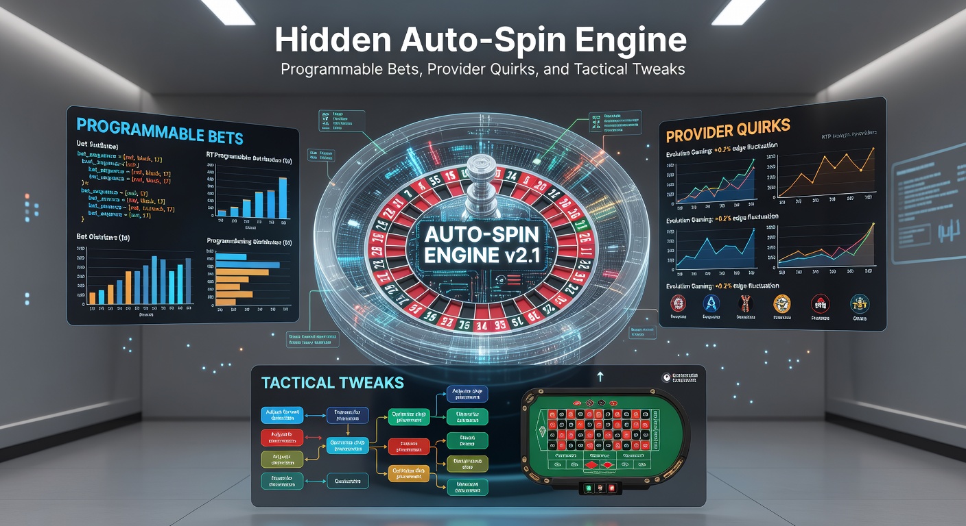 Comparison chart of roulette providers' auto-spin features, highlighting spin speeds, programmable options, and mobile quirks